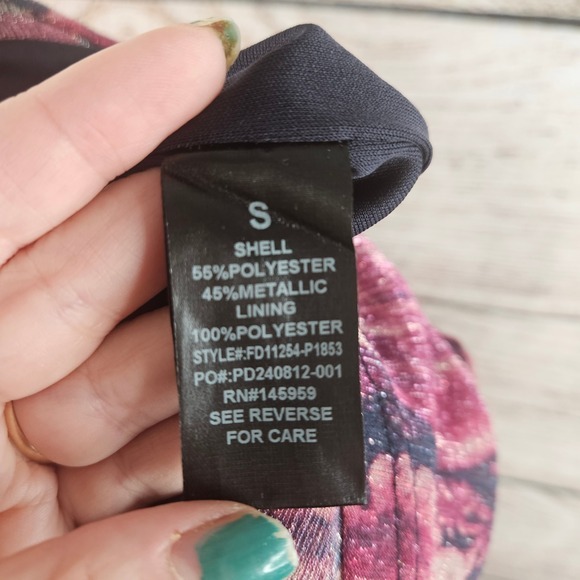 NWT Dress Forum One Shoulder Floral Print Party Cocktail Dress -‎ Size S - Picture 8 of 9